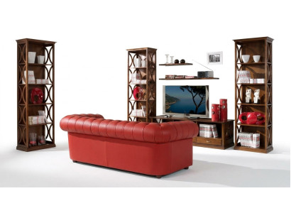 Ensemble de luxe de 5 pièces pour salle de séjour armoire TV 2 bibliothèques 2 étagères meubles étagères