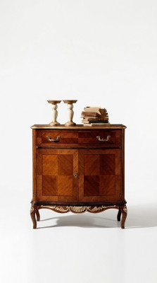 Meuble en bois italien Commode Armoire avec 2 portes et 1 tiroir