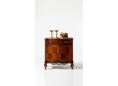 Meuble en bois italien Commode Armoire avec 2 portes et 1 tiroir