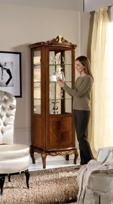 Meuble classique en bois marron Vitrine Chic vitrine de luxe Meubles italiens