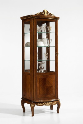 Meuble classique en bois marron Vitrine Chic vitrine de luxe Meubles italiens