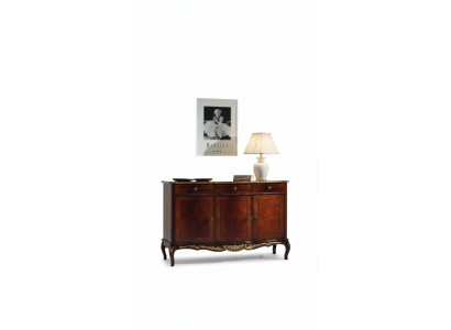 Meuble de rangement de luxe chic en bois italien pour le salon italien.