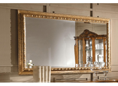 Miroir en bois de luxe de design miroir en bois doré de luxe xxl - Style baroque italien nouveau
