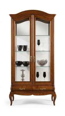Meubles classiques en bois brun Vitrine Chic vitrine Mobilier italien