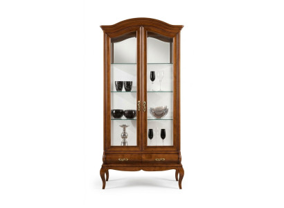 Meubles classiques en bois brun Vitrine Chic vitrine Mobilier italien