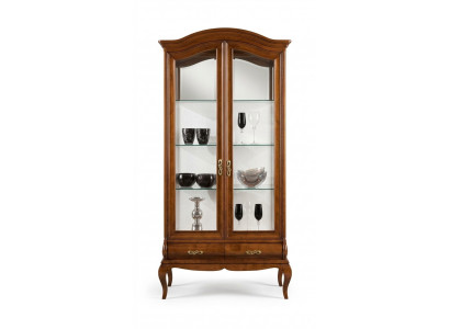 Meubles classiques en bois brun Vitrine Chic vitrine Mobilier italien