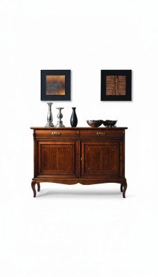 Conception de meubles italiens Commode Armoire Marron Luxe en bois Style baroque