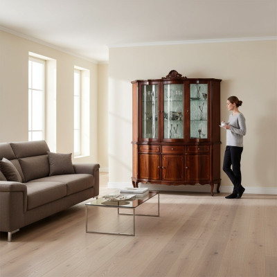 Mobilier classique en bois Marron Vitrine Design chic de vitrine Mobilier italien