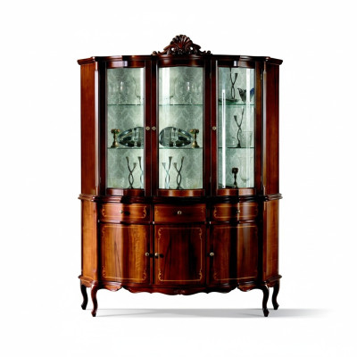 Mobilier classique en bois Marron Vitrine Design chic de vitrine Mobilier italien