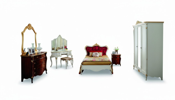 Italienische Möbel Luxusbett Swarovski-Kristallsteine Barockbetten Rahmen