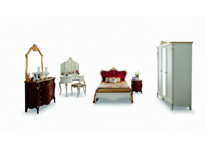 Italienische Möbel Luxusbett Swarovski-Kristallsteine Barockbetten Rahmen