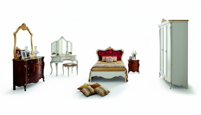 Conception de meubles italiens Lit de luxe Lit double Style Baroque Lits Classiques