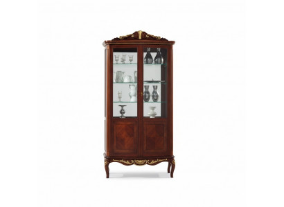 Luxuriöse Designermöbel Italienische Möbel Großes Holz Braune Vitrine Luxus-Vitrine