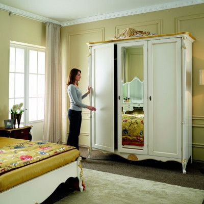 Armoire en bois massif Meuble de style italien Armoire de chambre en bois massif neuve