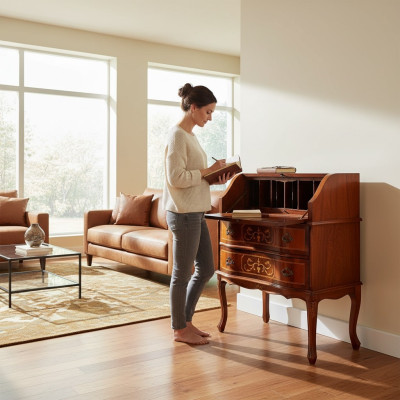Secrétaire de table de luxe Mobilier de bureau de haute qualité en bois Tables de bureau Ameublement de bureau
