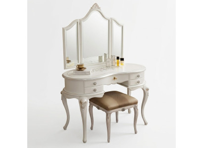 Meubles baroques Tables en bois Console Miroir Coiffeuse italienne 2 pièces.