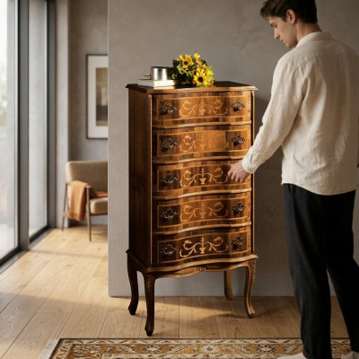 Armoire étroite et haute Commode Lit Salon Commodes Buffet