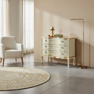 Armoire de design de luxe Meubles en bois massif Commode Armoire Baroque Italienne