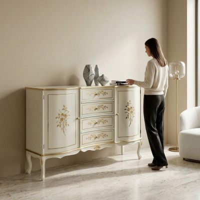 Coffre à tiroirs de luxe Armoire en bois italien Design de meubles Buffet Console