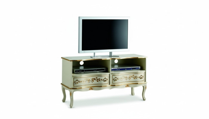 Chic Meuble TV blanc Armoire Buffet Bas Meuble TV Cabinets Style Italien Mobilier neuf