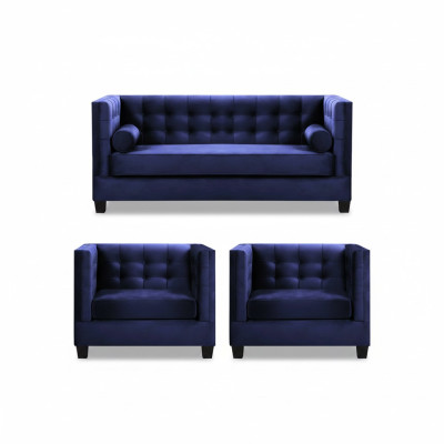 Canapé-lit Fauteuil créatif Meubles textile Tissu Bleu Groupe Salon Moderne Sofa