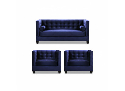 Canapé-lit Fauteuil créatif Meubles textile Tissu Bleu Groupe Salon Moderne Sofa