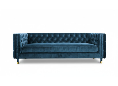 Luxe Bleu et Chesterfield Velours Trois Places Meubles d'Ameublement de Luxe pour Hôtel Salon Pratique