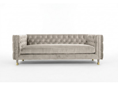 Beige Möbel 4 sitzer Neu Chesterfield Sofa Samt XXL Big Textil Stoff Couchen Neu