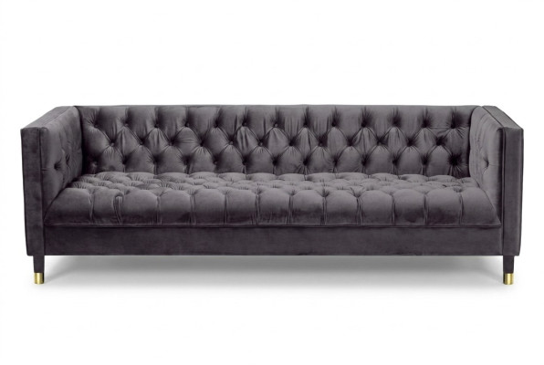 Canapé Chesterfield anthracite Meubles créatifs Canapés 4 places Canapés textiles