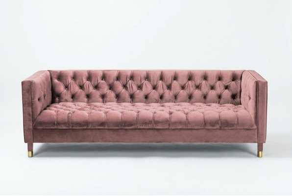 Canapé Chesterfield rose Meubles de canapés 4 places Tissu d'ameublement Canapés xxl grande taille 230cm