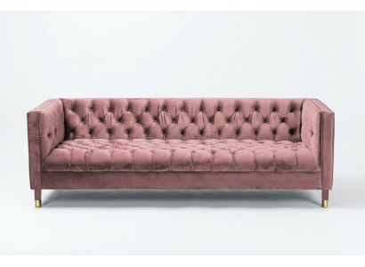 Canapé Chesterfield rose Meubles de canapés 4 places Tissu d'ameublement Canapés xxl grande taille 230cm