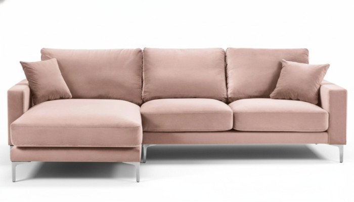 Tissu textile canapés chesterfield mobilier créatif salon canapé d'angle rose XXL grand