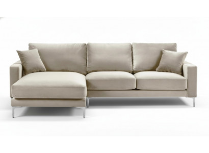 Canapé loft Canapé d'angle de luxe Mobilier Ensemble de coins Canapés en velours Beige Salons