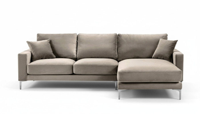 Canapé d'angle beige Tissu Salon Design Canapés Rembourrage Canapé Sofas Ensemble d'angle neuf