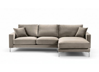 Canapé d'angle beige Tissu Salon Design Canapés Rembourrage Canapé Sofas Ensemble d'angle neuf