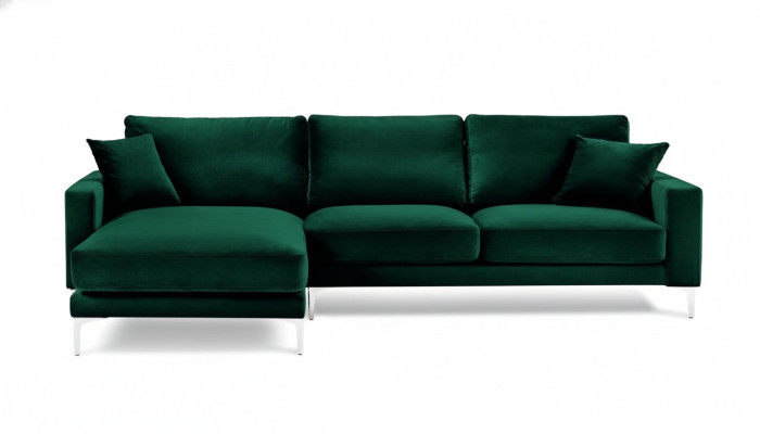 Canapé en coin de luxe Loft Canapé d'angle Mobilier Ensemble de coin Canapés en velours canapés verts Salon