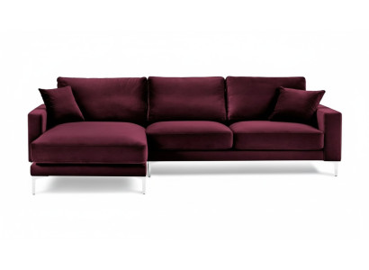 Canapé d'angle en velours rouge Bourgogne Conception de canapés Sofas Rembourrage Canapé Canapés Design de meubles italiens.