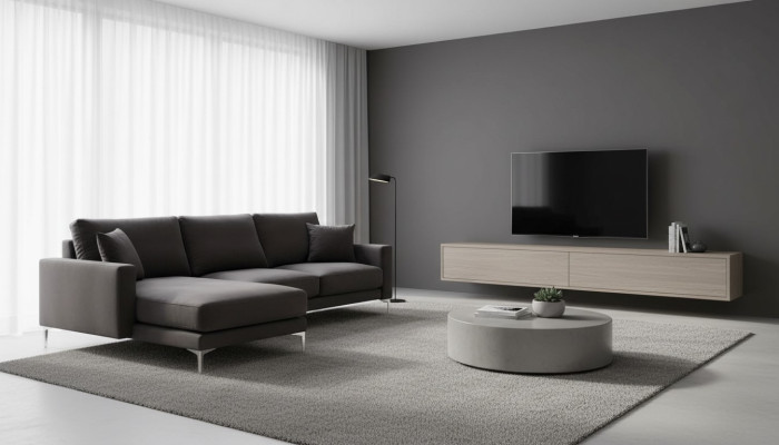 Canapé italien Noir Canapé d'angle Mobilier pour salon Conception Canapés Rembourrage Sofa