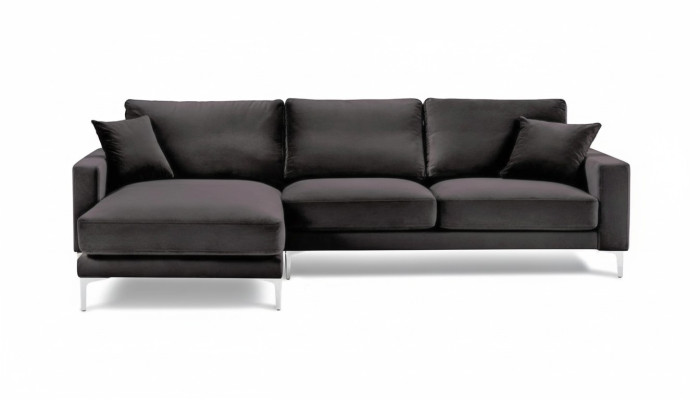 Canapé italien Noir Canapé d'angle Mobilier pour salon Conception Canapés Rembourrage Sofa