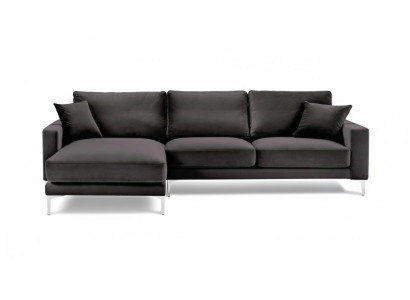 Canapé italien Noir Canapé d'angle Mobilier pour salon Conception Canapés Rembourrage Sofa