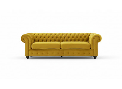 Canapé jaune avec Boutons Chesterfield Sofa Rembourrage Siège Canapés Canapés de luxe neufs