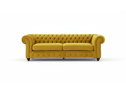 Canapé jaune avec Boutons Chesterfield Sofa Rembourrage Siège Canapés Canapés de luxe neufs