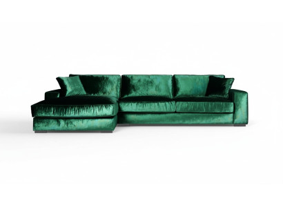Canapé d'angle Canapés Mobilier italien Tissu Salon Canapés Rembourrage Canapé Vert nouveau