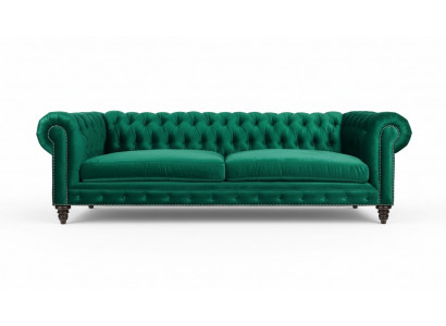 Canapé Chesterfield en tissu vert Créatif Meubles 3 places Nouveau Canapés