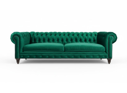 Canapé Chesterfield en tissu vert Créatif Meubles 3 places Nouveau Canapés
