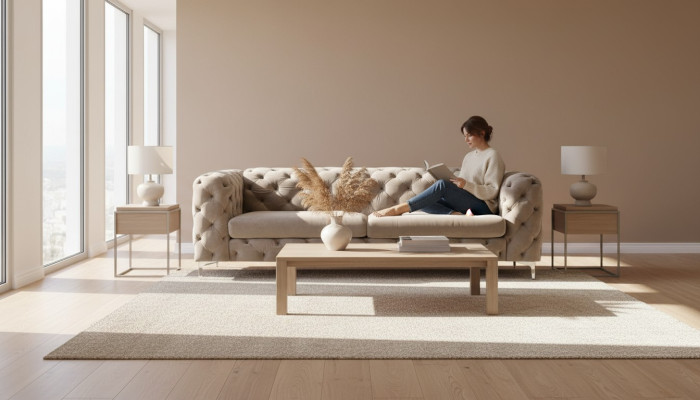 Canapé Chesterfield trois places brun canapés meubles textile salon canapé velours