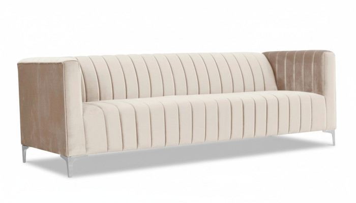 Tissu beige canapé trois places design salon canapés rembourrés canapé sofas velours beige