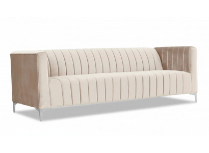 Tissu beige canapé trois places design salon canapés rembourrés canapé sofas velours beige