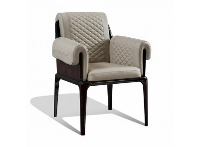 Chaise nouvelle et moderne design créatif Mobilier de luxe Chaises de salle à manger en bois cuir