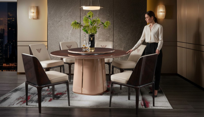 Groupe de chaises de luxe pour salle à manger en bois 4x chaises de design suite de luxe
